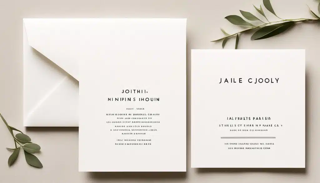 minimalist wedding invitations